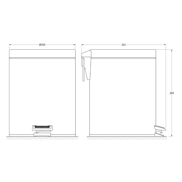 Ведро с педалью 5 литров Defesto (Китай) DEF 004 sun-id-561116 - Вид №1