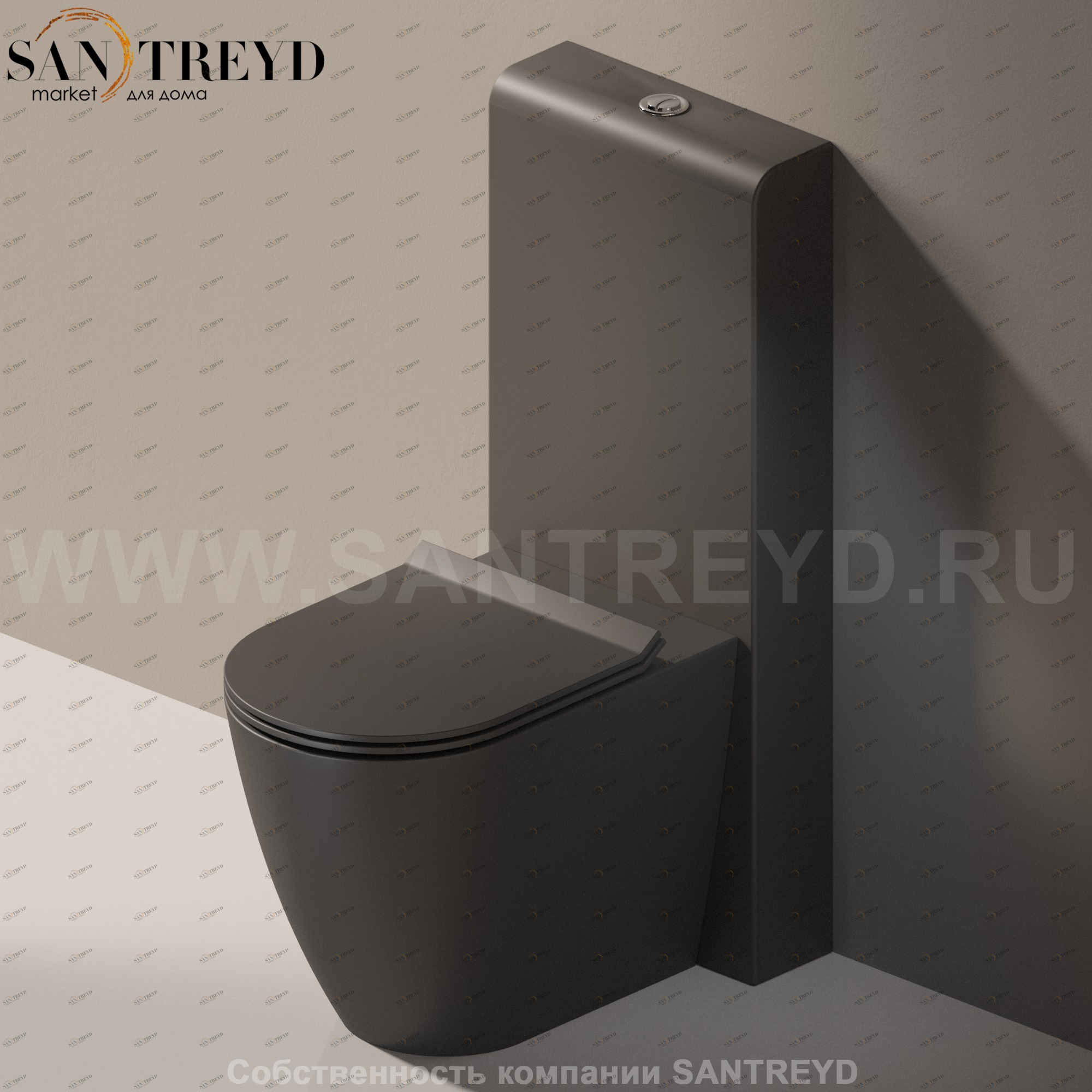 TR397006 Компакт унитаз с бачком Черный Ceramica Flaminia Niagara Италия