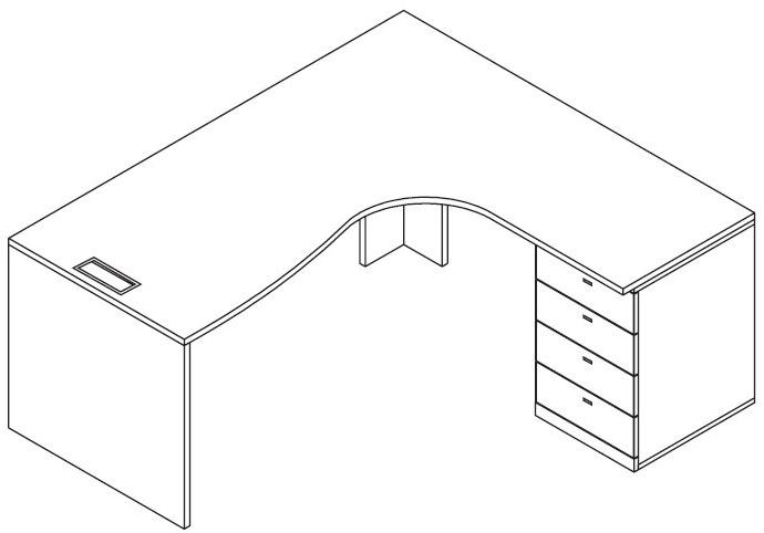 FERCIA Угловой стол Linea sun-id-1367673 - Вид №3