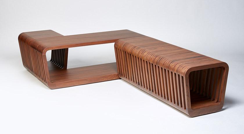 REDA AMALOU DESIGN Скамейка из ореха Link sun-id-1391094 - Вид №4