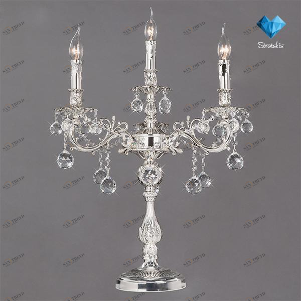 Настольная лампа Bogates 231/4 Strotskis BOGATES ПОДСВЕЧНИК, СВЕЧА 191608 Серебро 