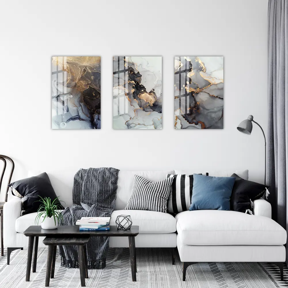 Картина на стекле «Белый акрил 3» 40x60 см 82977337 STLM-2071284 ARTABOSKO  - Вид №5