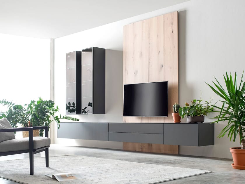 Оборудованная стена установленная с ТВ-стойкой Sudbrock Möbelhandwerk куб ARCH-00139754