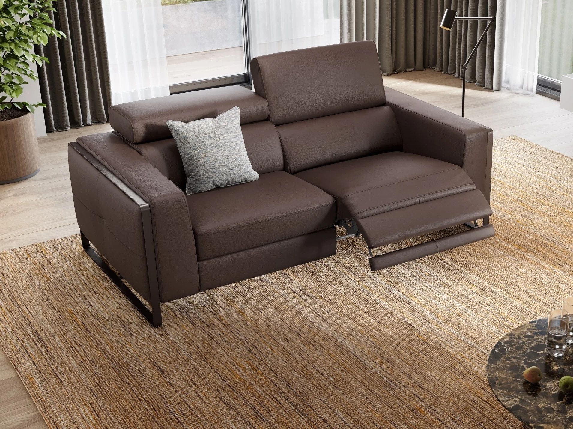 3-местный кожаный диван Sofanella Manzano ARCH-00098443 - Вид №4