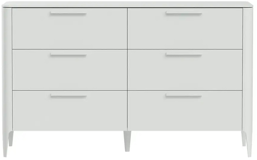 91313355 Комод Ellipse furniture Type 6 ящиков 140x51x85 см МДФ цвет белый STLM-1083773
