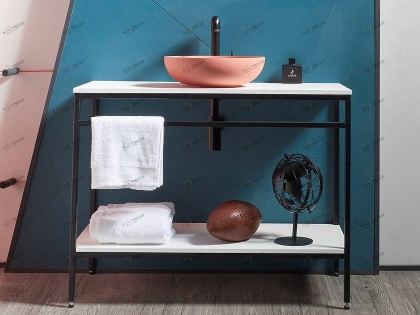 Acquabella Отдельностоящая тумба под умывальник из Акрона © и металла Integra sun-id-1475622