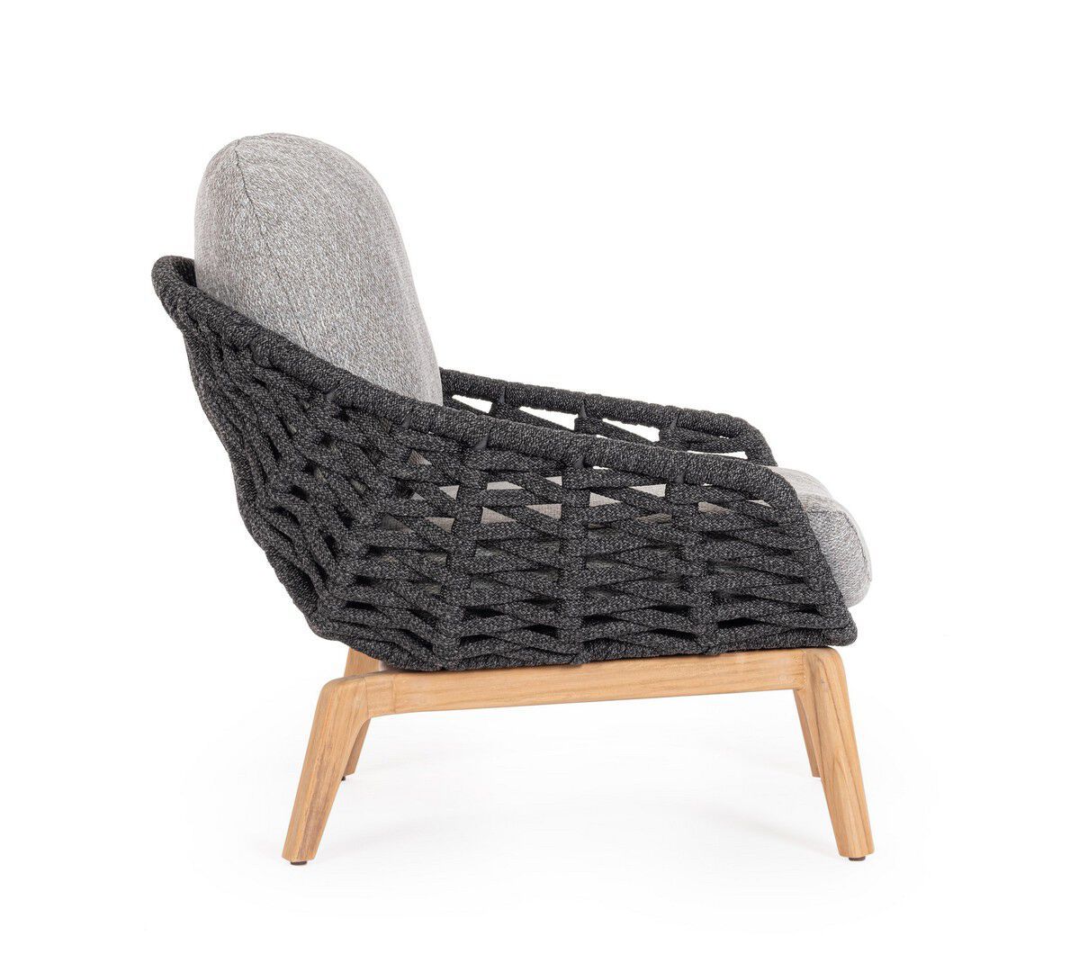 Веревочное и тканевое садовое кресло с подлокотниками BIZZOTTO Tamires ARCH-00119189 - Вид №5