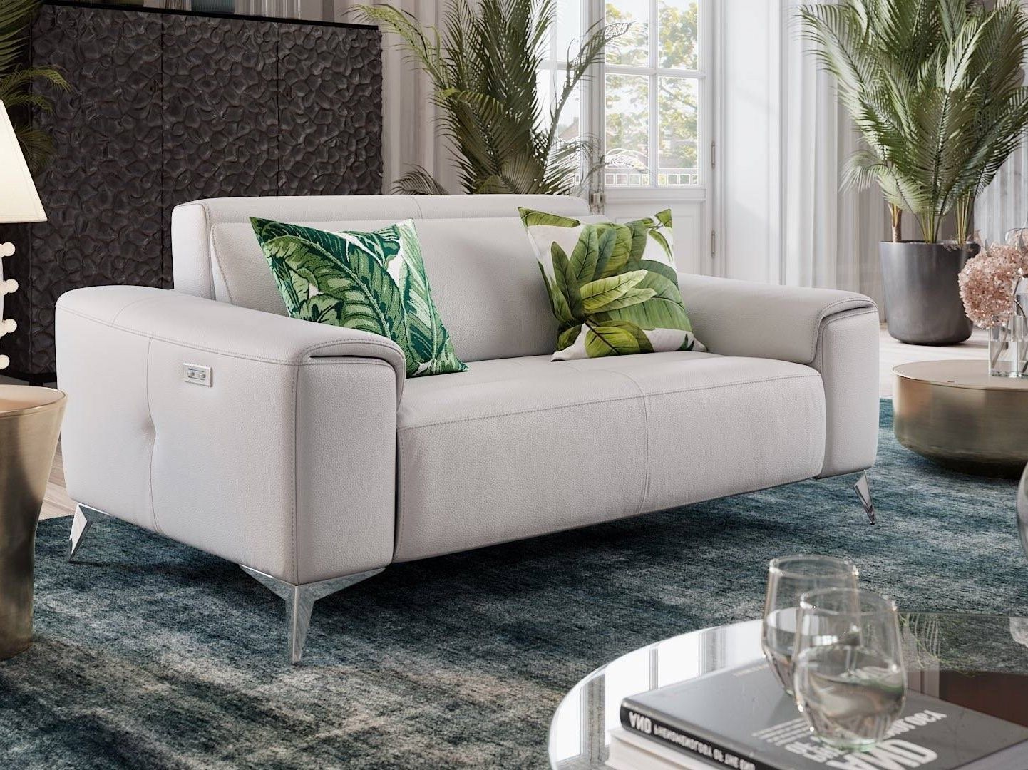 Кожаное кресло с подставкой для ног Sofanella красивая ARCH-00152077 - Вид №7