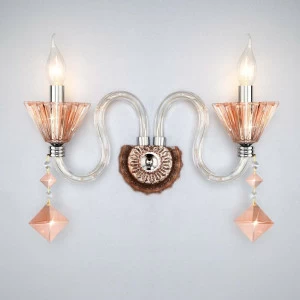 Бра хрустальное на 2 лампы хром Lorita 311/2 BOGATES LORITA 00-3931793 Прозрачный;хром