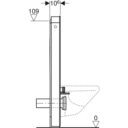 131.031.JL.5 Сантехнический модуль Geberit Monolith для подвесного унитаза, 114 см, передняя обшивка из стекла Geberit  - Вид №3