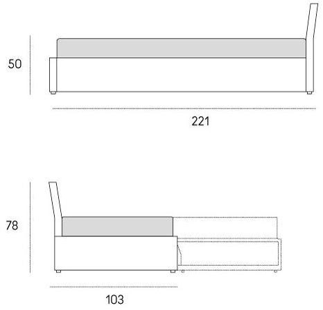 Casamania & Horm Дормез со съемным чехлом из ткани sun-id-1454558 - Вид №7