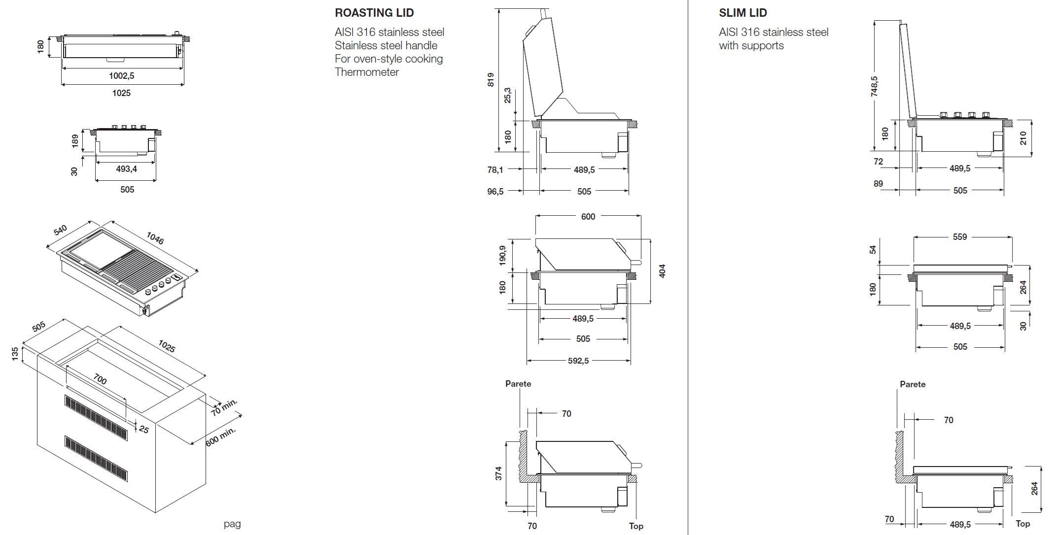 Газовый гриль из нержавеющей стали Fulgor Milano Professional ARCH-00071646 - Вид №2