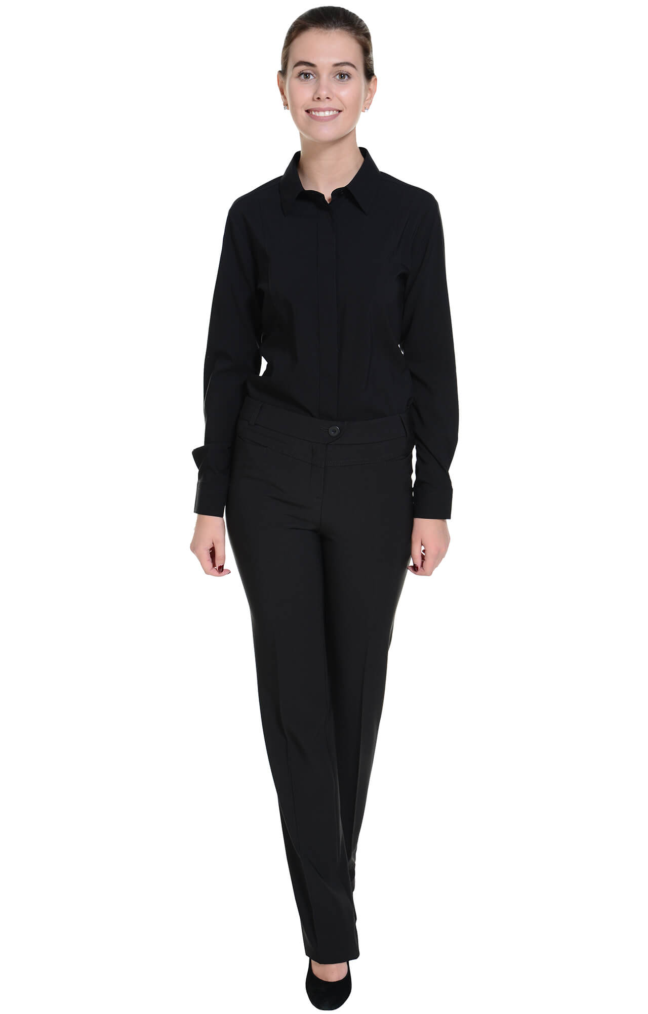 5030117 Рубашка женская  black El-Risto  Корпоративная одежда  размер 54 (4XL)  - Вид №2