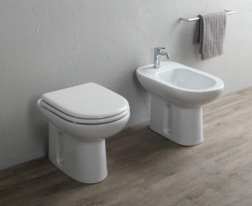 Rub110201 Приставной унитаз напольный Белый Olympia Ceramica RUBINO Италия - Вид №1