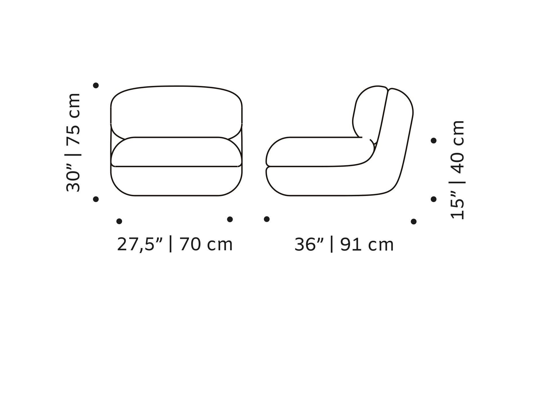 Тканевое кресло без подлокотников Mambo Unlimited Ideas Mood ARCH-00136859 - Вид №9