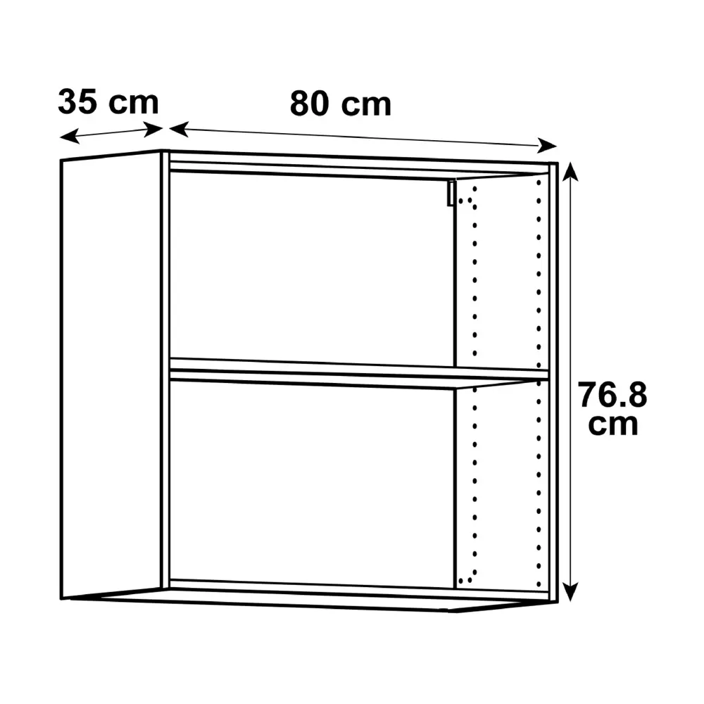 Каркас навесной Delinia ID 80x76,8x35 см, ЛДСП, цвет белый 82140012 STLM-2137234  - Вид №1