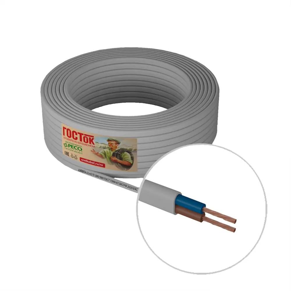 Камит ШВВПн 2x0.75 - гибкий провод для бытовой техники, 10 метров 18824745 STLM-1571198 - Вид №1