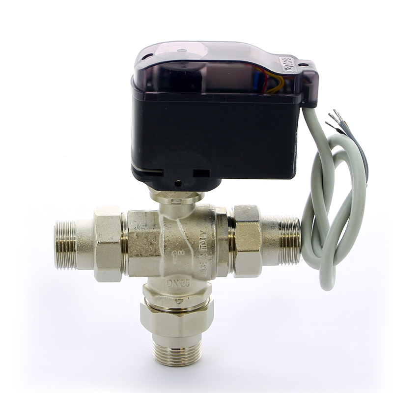 Кран шаровой с разъемными соединениями НН трехходовой MODULO COMPACT с сервоприводом EMMETI 1" 01425810