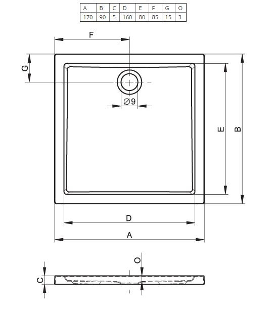 DA0800500000000 Поддон Riho Zurich Santreyd - Вид №1