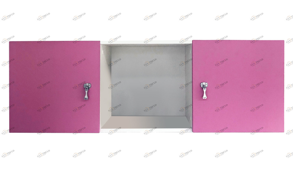 Полка детская навесная горизонтальная "Зефир-3" МАНДАРИН ЗЕФИР 178694 Белый;розовый Santreyd 