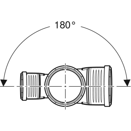 390.566.14.1 Крестовина со смещенным впуском Geberit Silent-PP 87,5° Geberit  - Вид №2