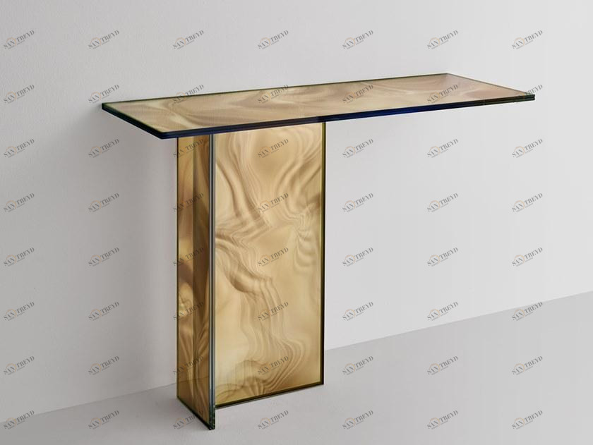 Glas Italia Прямоугольная хрустальная консоль Liquefy Liq10 