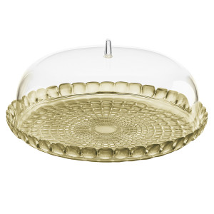 19950039 Блюдо сервировочное с крышкой tiffany, D35 см, бежевое Guzzini