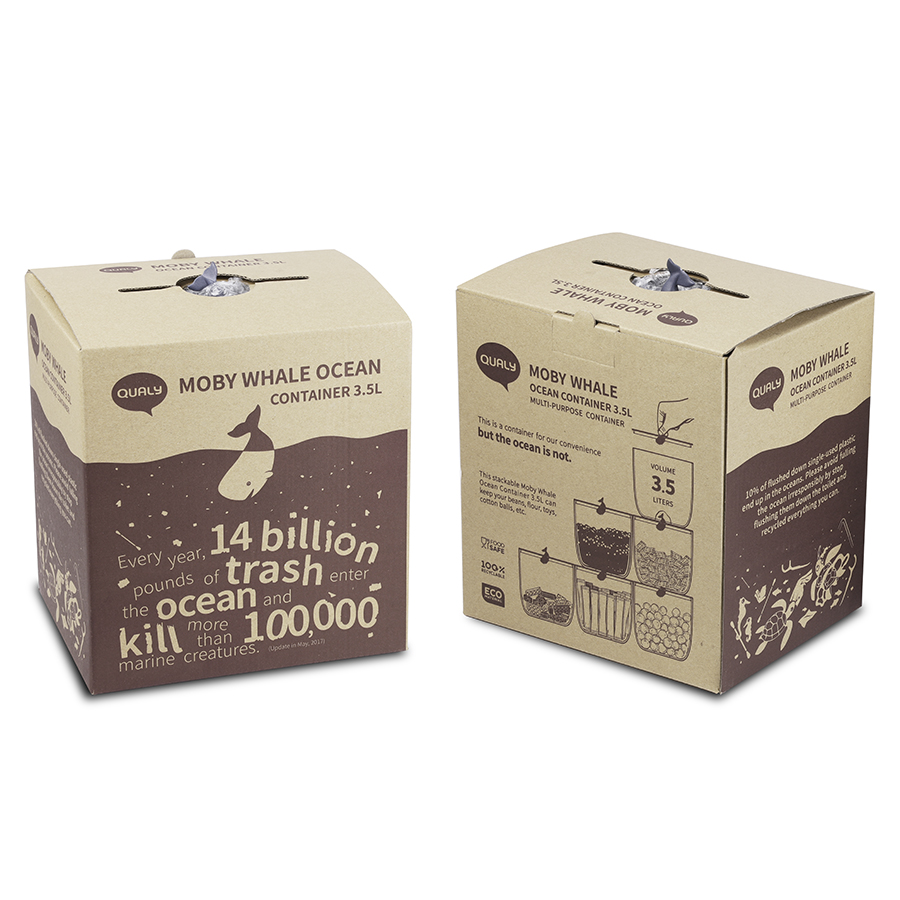 QL10331-CL-BU Контейнер для хранения moby whale ocean 3,5 л Qualy  - Вид №7