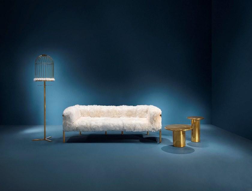 Scarlet Splendour Круглый журнальный столик из металла Snow white sun-id-1407179 - Вид №3