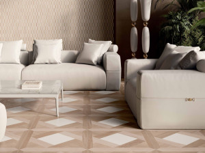 Пол из керамогранита под дерево