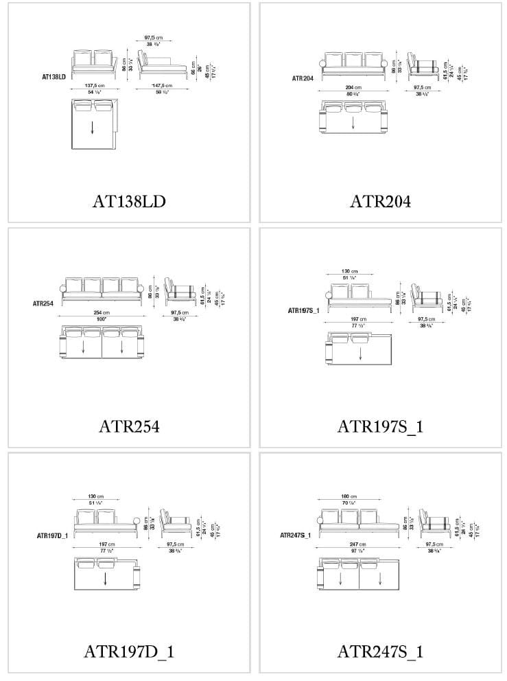 Угловой диван из ткани B&B Italia Атолл ARCH-00007485 - Вид №4