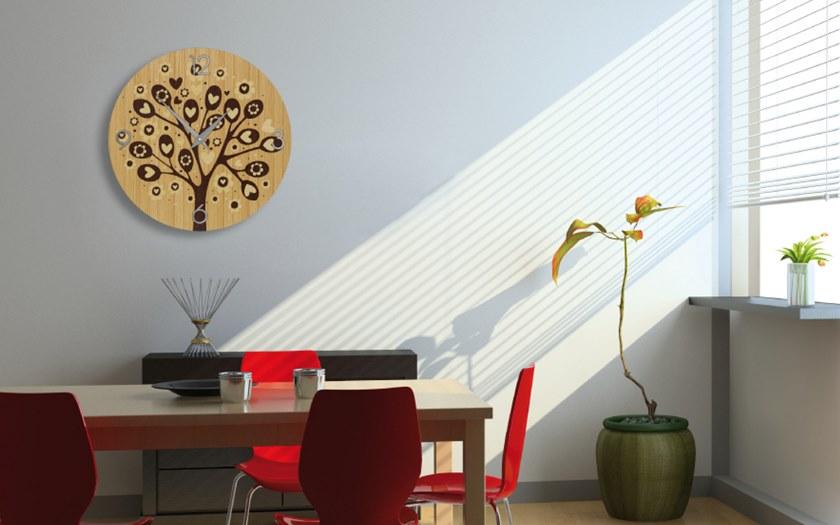 LIGNIS® Настенные часы из инкрустированного дерева Dolcevita love 10.041 / 10.119 - Вид №2