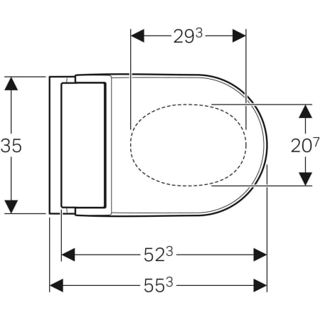 146.094.11.1 Подвесной унитаз настенный Белый Geberit  Германия  - Вид №2