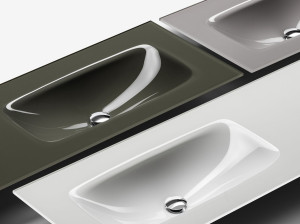 Стеклянная раковина с столешницей