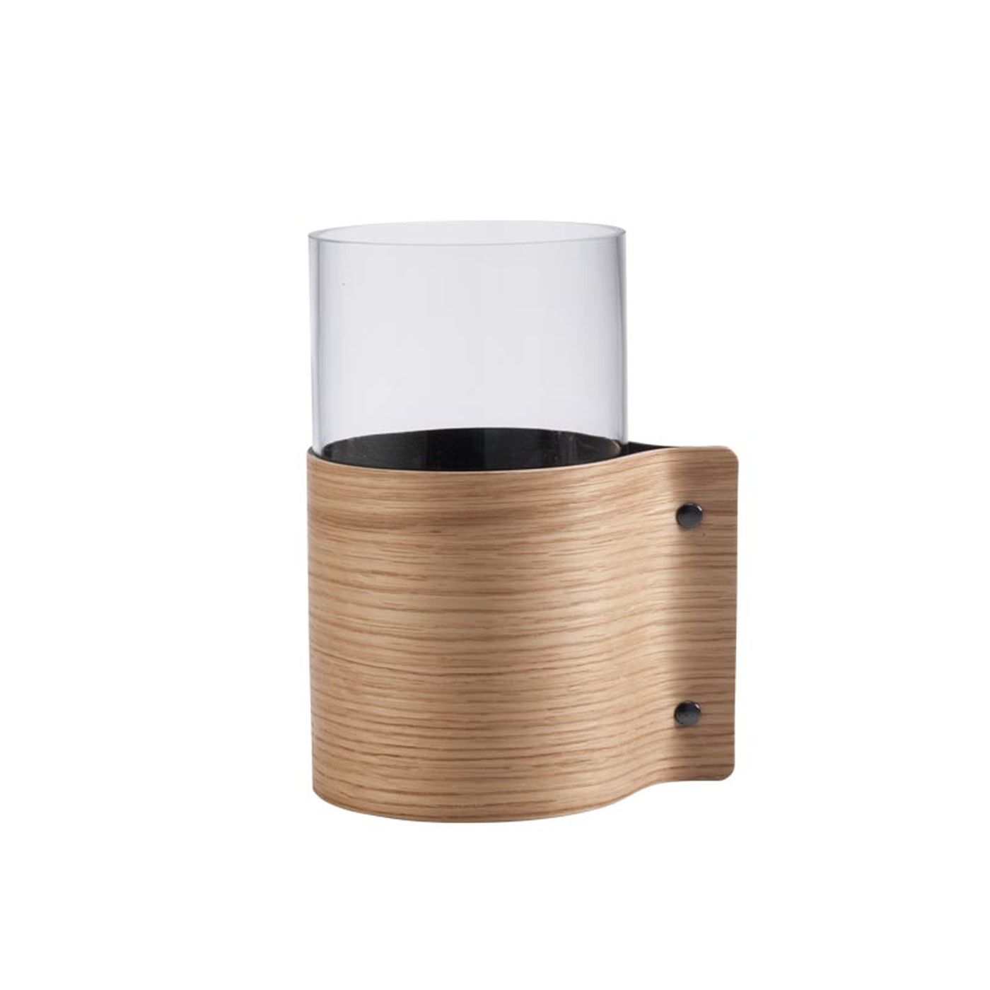 87053 Ваза для цветов с деревянной отделкой 11х20см, дуб;LIND DNA 