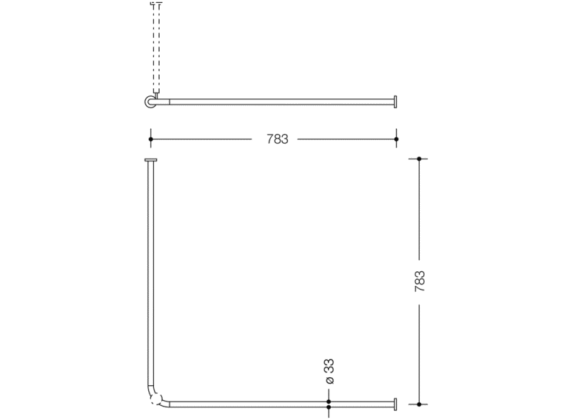 801.34.130 Карниз HEWI Serie 477/801  - Вид №2