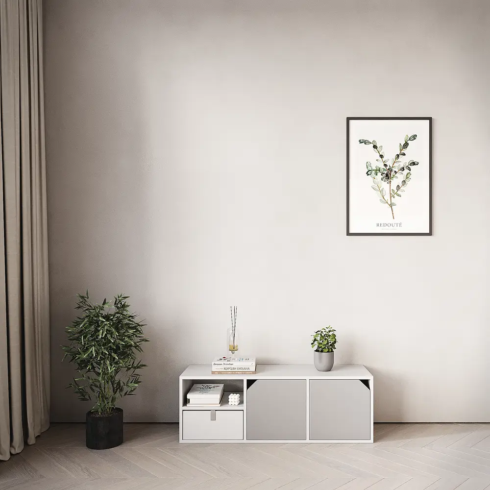 Стеллаж KONSENSA Руан 3 секции 36x104x31.7 см ЛДСП цвет белый STLM-2140804 - Вид №7