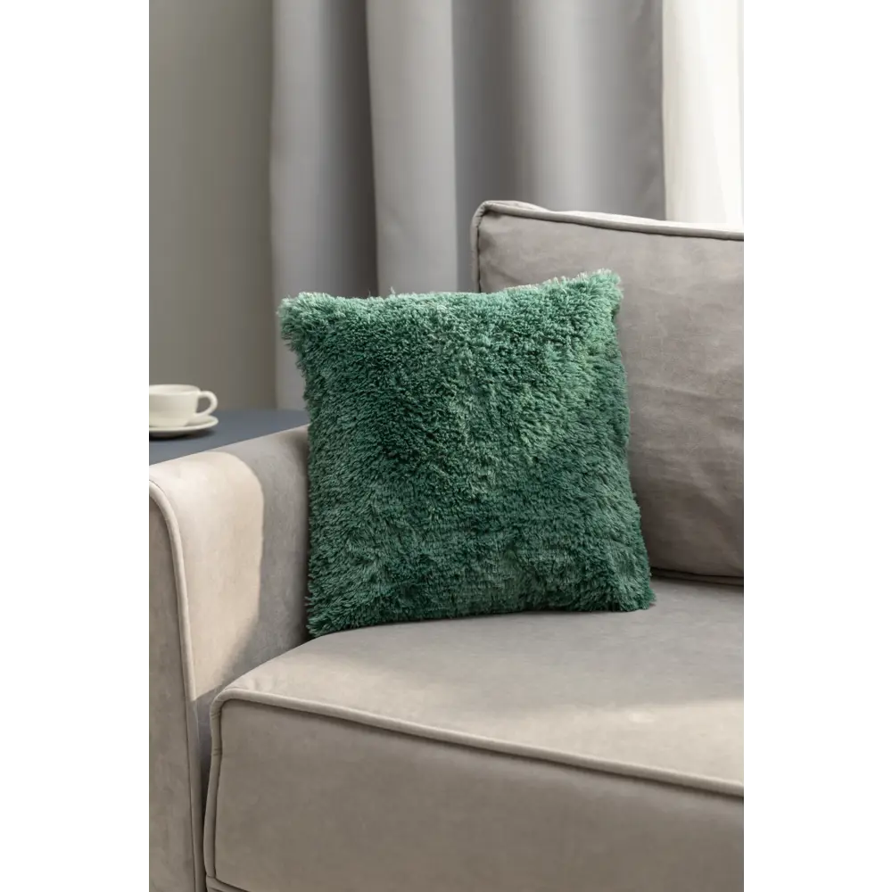Подушка Искусственный мех 40x40 см цвет изумрудный Eclair STLM-2110236 - Вид №3