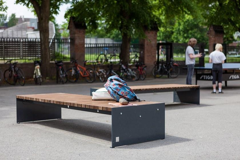 VESTRE Модульная скамья из стали и дерева без спинки Vroom sun-id-1463869 - Вид №7