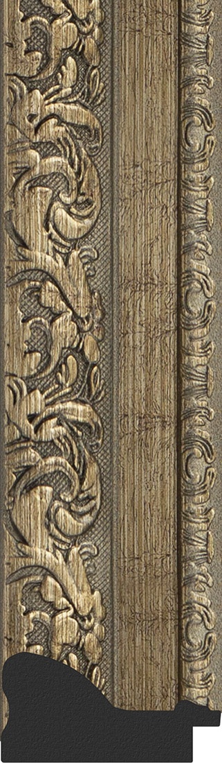 BY 4016 Зеркало с гравировкой в багетной раме - виньетка античная латунь 85 mm EVOFORM Exclusive-G - Вид №3