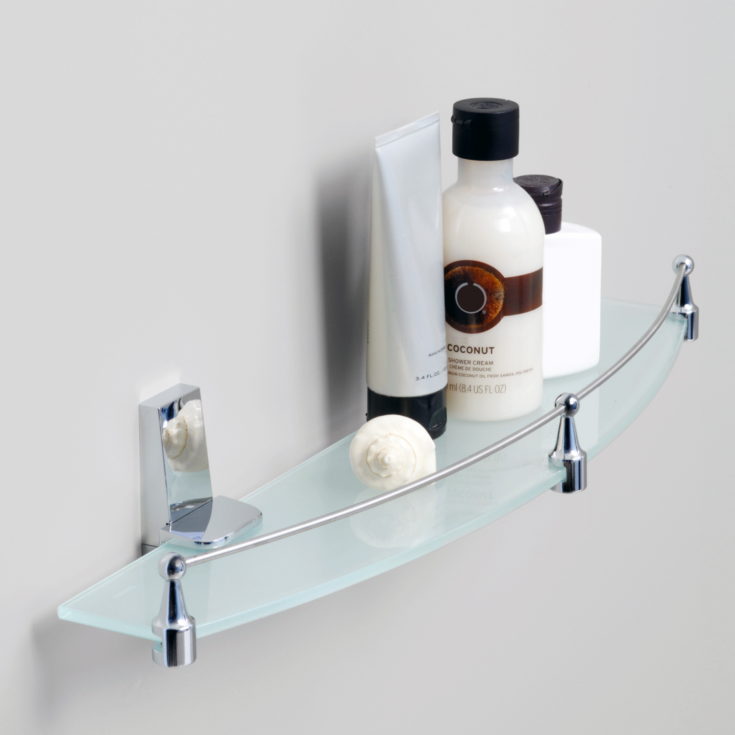 K-6044 Lopau Полка стеклянная с бортиком WasserKRAFT Lopau K-6000 