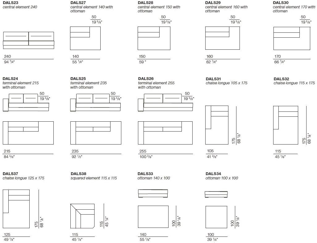 Bodema Модульный тканевый диван с шезлонгом Dallas sun-id-1422713 - Вид №5