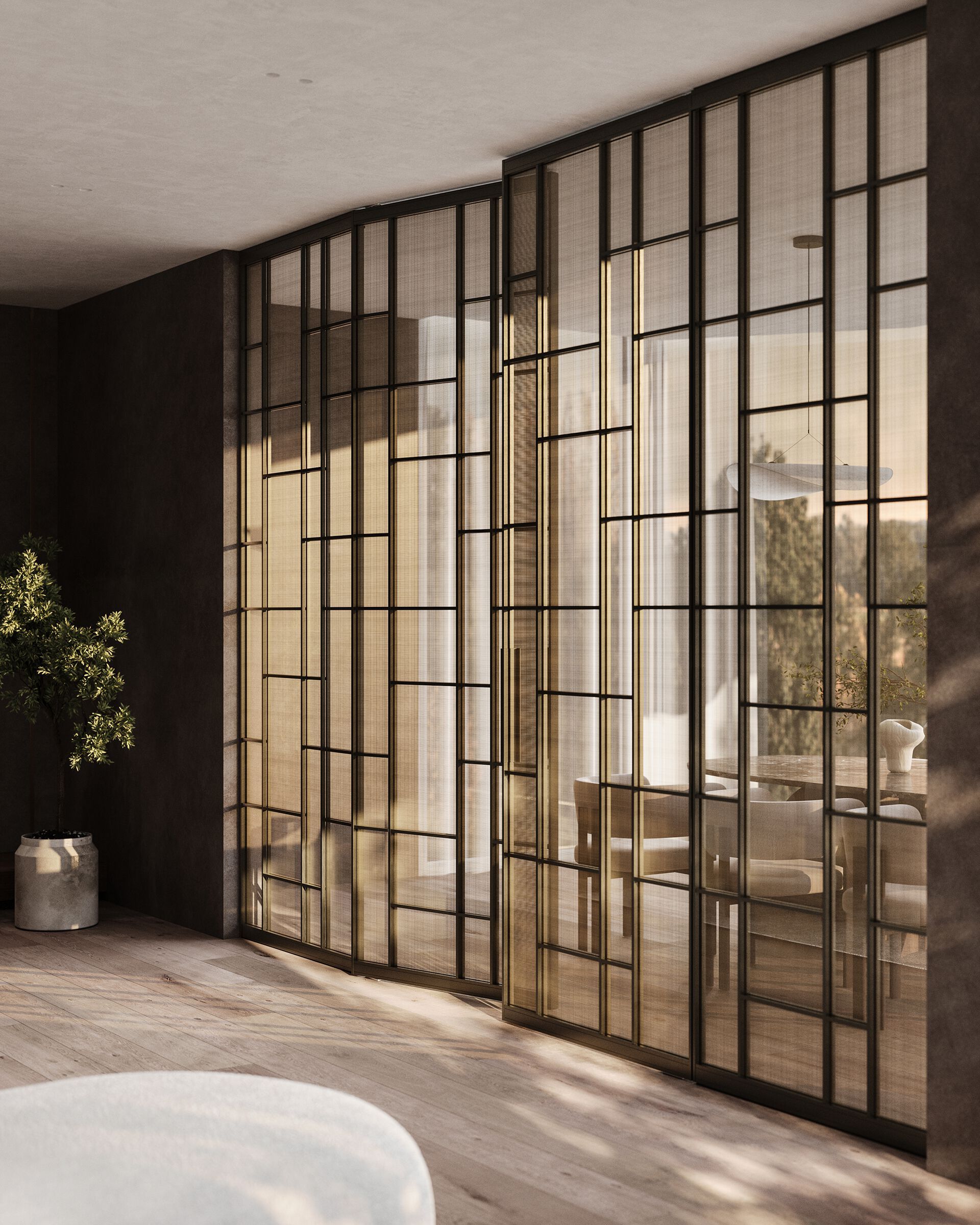 Алюминиевая и стеклянная поворотная дверь AXIS AXIS LIGHT ARCH-00088288 - Вид №2