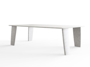 Мраморный прямоугольный садовый стол