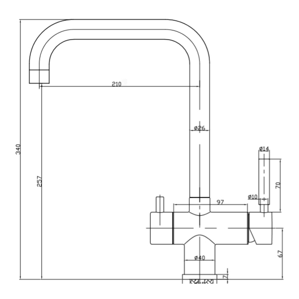 Кухонные смесители Visconti SSL-7326-WP SEAMAN - Вид №2