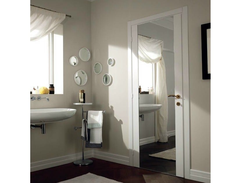 Классический стиль лакированная распашная дверь с зеркальным стеклом GAROFOLI Mirabilia ARCH-00036836 - Вид №1