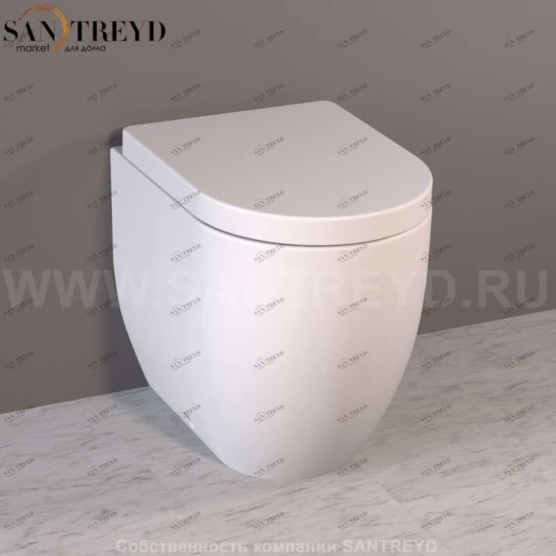 311230 Приставной унитаз напольный Белый Kerasan Flo Италия