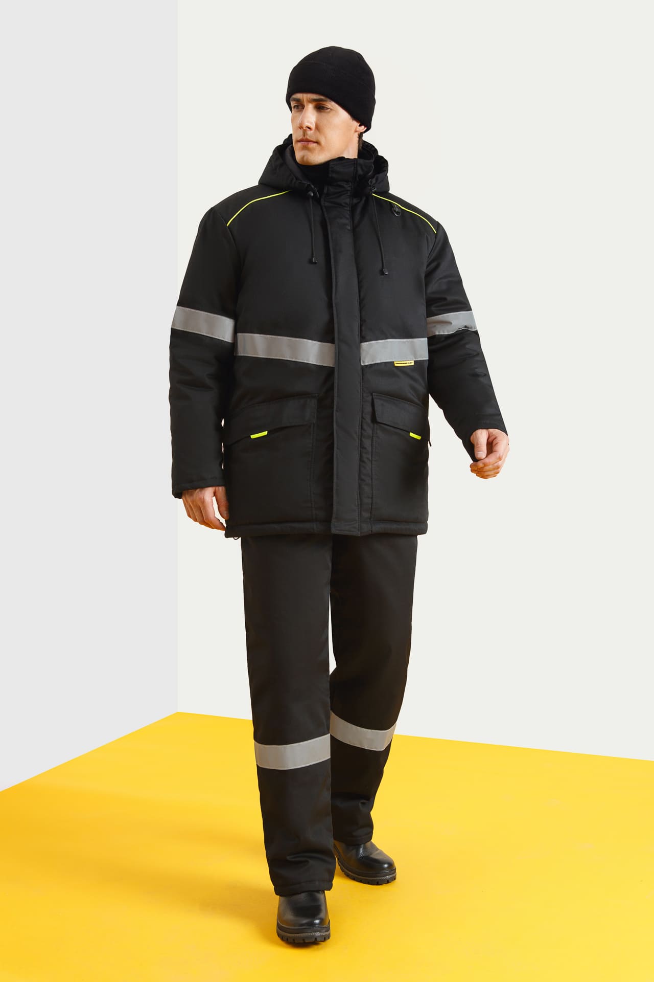 5038065 Костюм СОЮЗСПЕЦ утепленный черный  Зимняя спецодежда  размер 52-54/182-188  - Вид №12