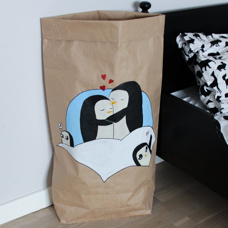 Эко-мешок для игрушек под раскраску из крафт бумаги VAMVIGVAM  282066 Белый;бежевый Santreyd  - Вид №5