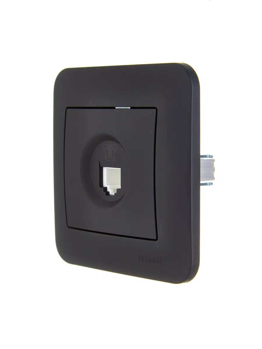 ASTI Розетка телефонная евро чёрный бархат LEZARD 7081-4242-137 - Вид №2